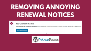 Removing Annoying renewal notices