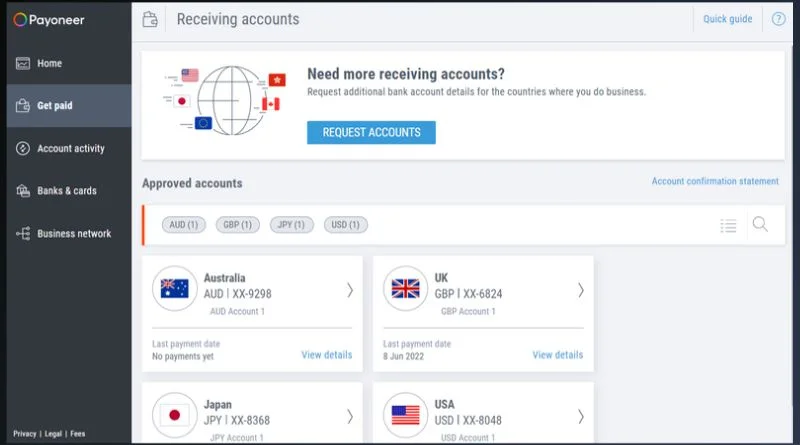 Payoneer for freelancing