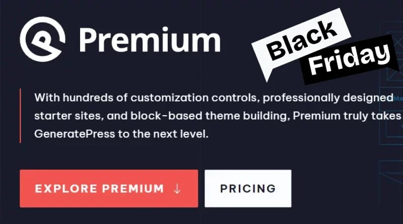 generatepress black friday sale